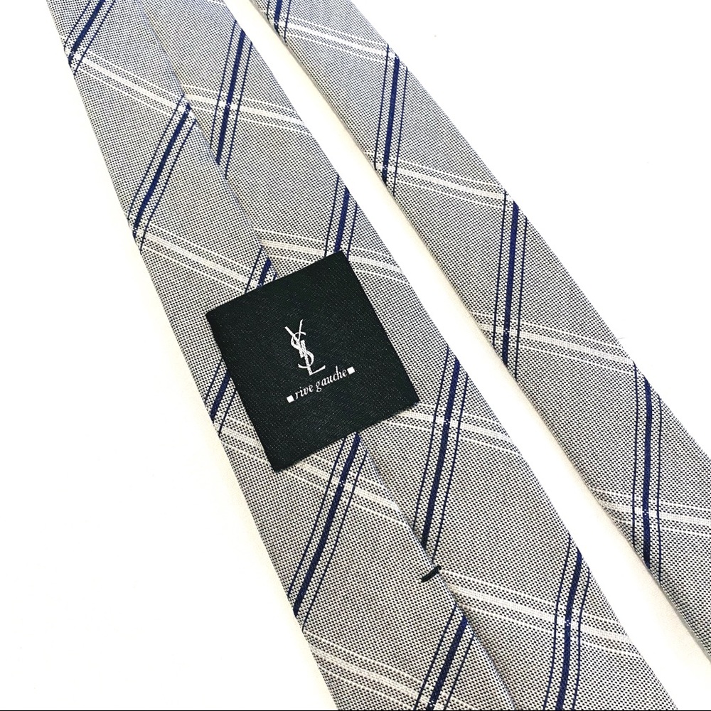 YSL wool & silk blend necktie NWOT - Picture 2 of 7